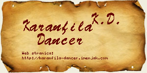 Karanfila Dancer vizit kartica